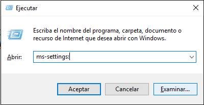 Comando para acceder al panel de control de Windows 10